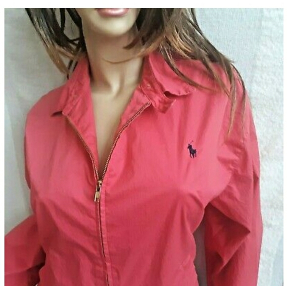 pink polo jacket